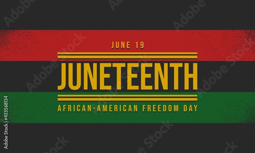 Juneteenth Freedom Day Background Design. Vector Illustration.