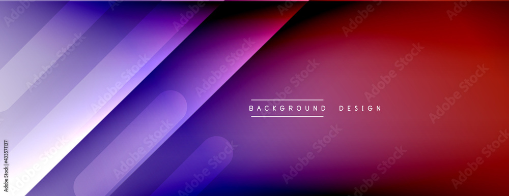 Fototapeta premium Dynamic lines abstract background. 3D shadow effects and fluid gradients. Modern overlapping forms