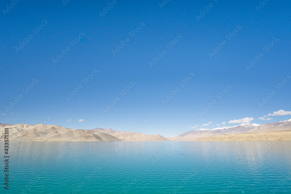 Gobi snow mountains and lakes in kashgar, xinjiang, China