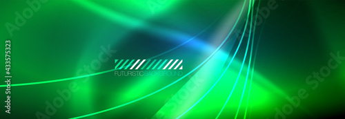 Neon dynamic beams vector abstract wallpaper background. Wallpaper background, design templates for business or technology presentations, internet posters or web brochure covers