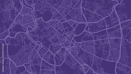 Purple Rome city area vector background map  streets and water cartography illustration.