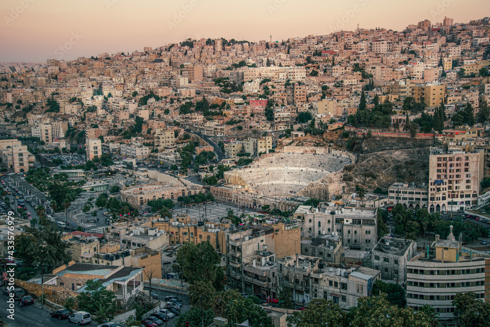 Old city amman downtown and the roman theatre 