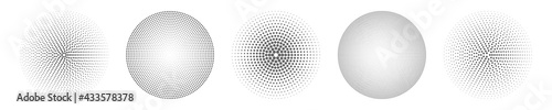 halftone circle background. vector dotted halftone geometric fade pattern.