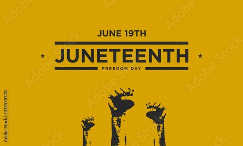 Juneteenth Freedom Day Background Design. Vector Illustration.