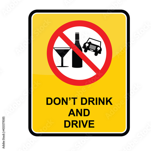 Don't drink and drive, sticker vector