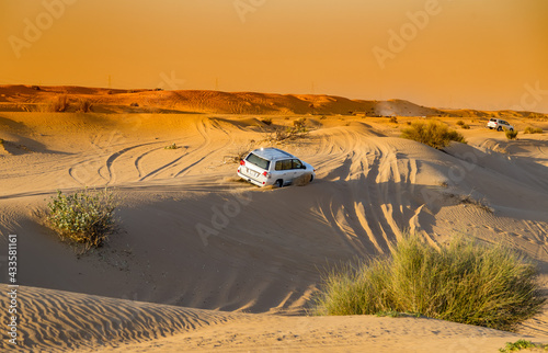 Obraz na płótnie Dubai Desert Safari Adventure Tours w salonie