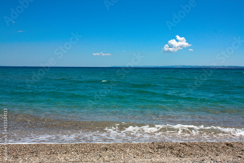 Sea and Sky View of Coastline