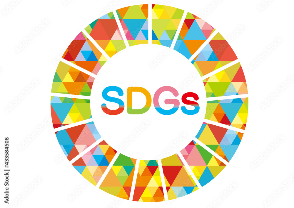 Obraz premium SDGs カラフルなイメージ背景デザイン