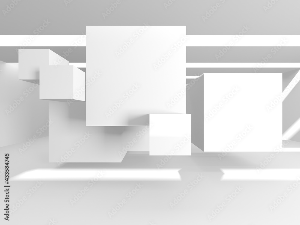 Abstract White Architecture Design Concept Abstract White Architecture Design Concept