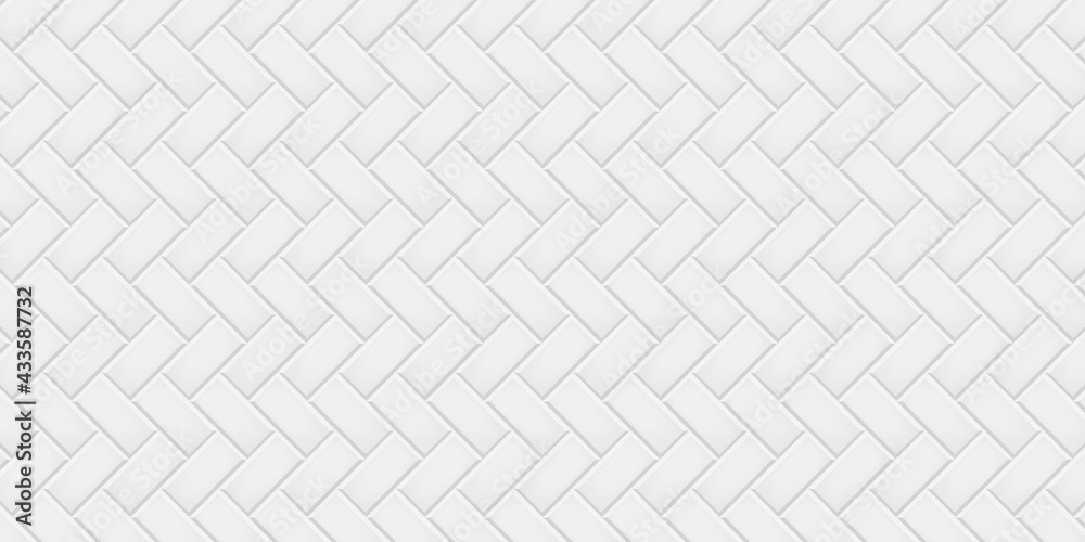 White ceramic tiles texture abstract background vector illustration - obrazy, fototapety, plakaty 