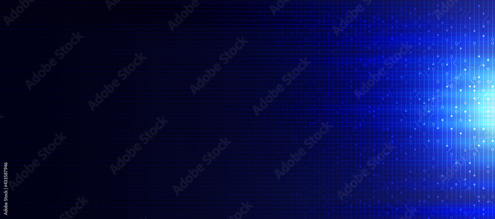Blue digital circuit microchip technology abstract background vector illustration Blue digital circuit microchip technology abstract background vector illustration