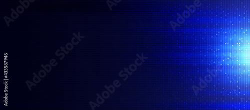 Blue digital circuit microchip technology abstract background vector illustration