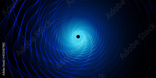 Blue spiral digital wave communication network technology abstract background vector illustration