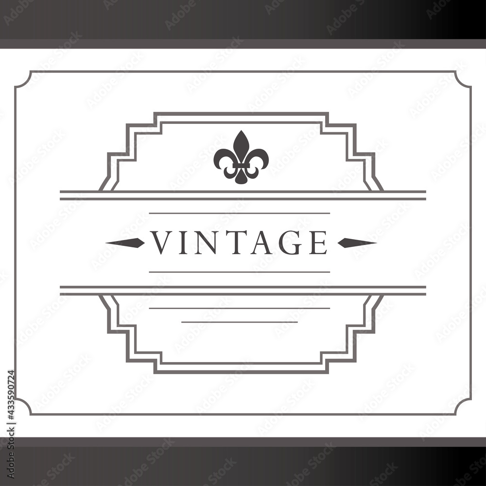 Obraz premium vintage border heraldic