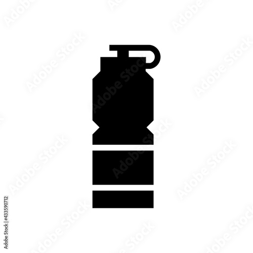 Football or Soccer Sport Bottle icon in Glyph Style. Sport bootle is a player's equipment at rest. Vector illustration icons can be used for applications, websites, or part of a logo.