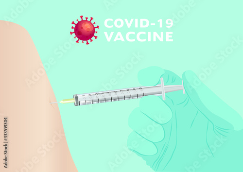 COVID-19 vaccine inoculation illustration	