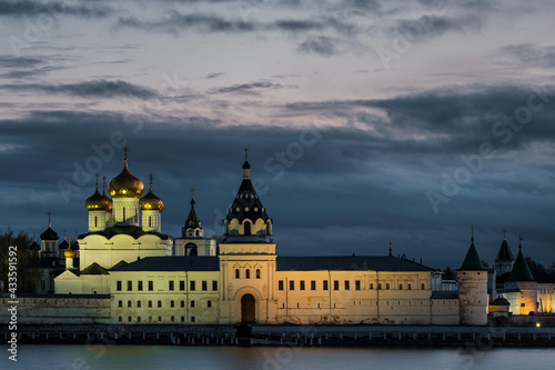 Evening view of the Ipatiev Monastery in Kostroma