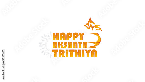Vector  Illustration of Happy Akshaya Tritiya.