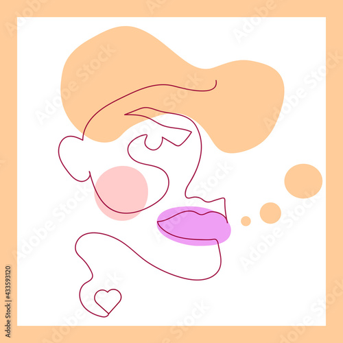 one line face