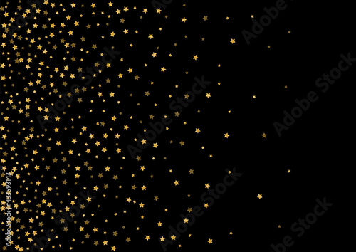 Gold Best Star Background. Metal Glitter Illustration. Yellow Sequin Frame Pattern. Shine Spark Design. Gradient Group Texture © Vlada Balabushka