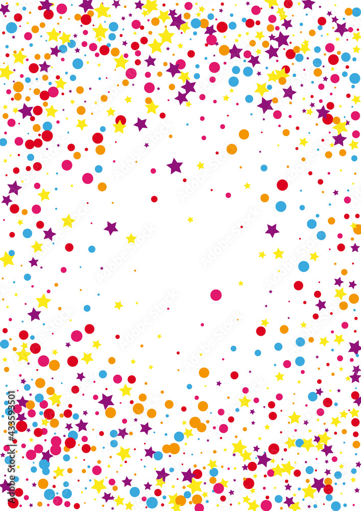 Purple Color Star Illustration. Isolated Circle Background. Blue Dot Carnival Decoration. Element Confetti Illustration.