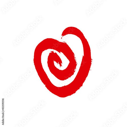 Herz, gezeichnet, rot