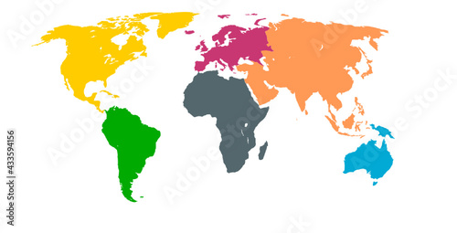 mapa kontynent podróż geografia kontynent