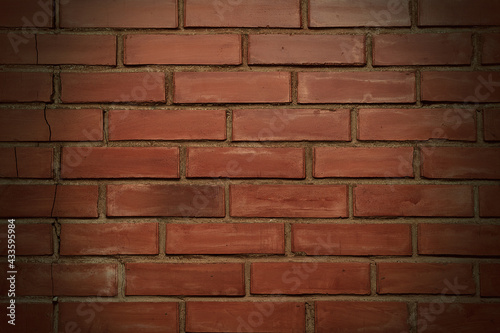 Orange Brick wall background texture