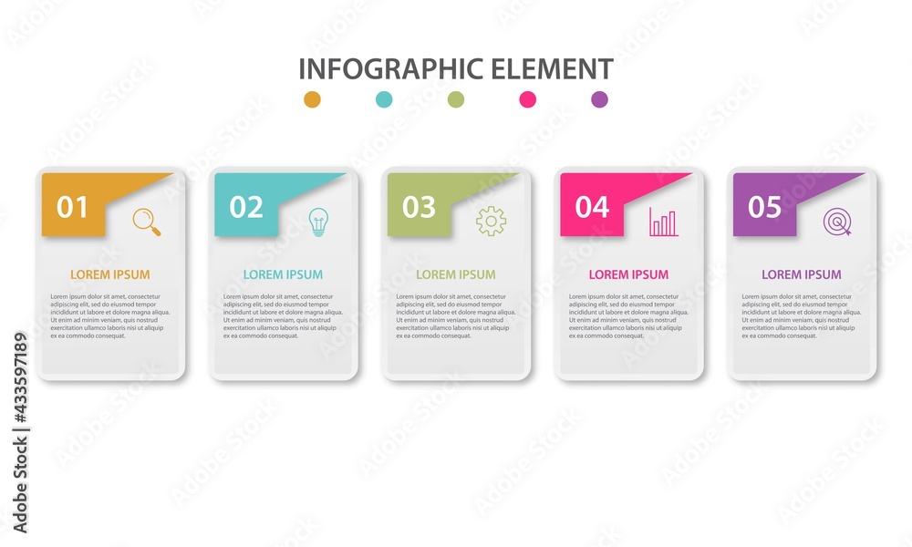 Presentation business infographic template with 5 option Presentation business infographic template with 5 option