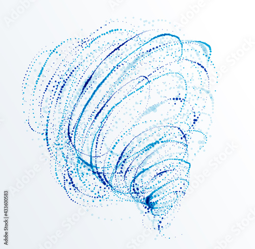 Dotted particle whirl flowi...
