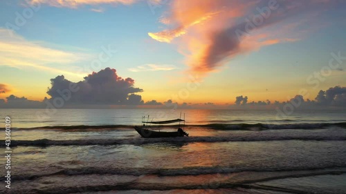 Beach during sunrise with 4K resolution