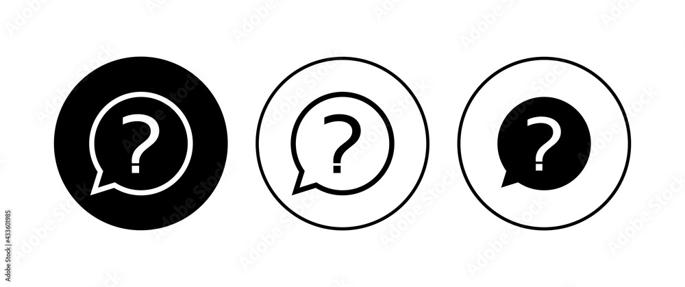 Question icon set. question mark icon vector. Question icon set. question mark icon vector.