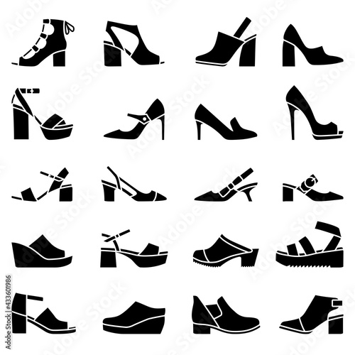 1176_Set of woman shoes icons