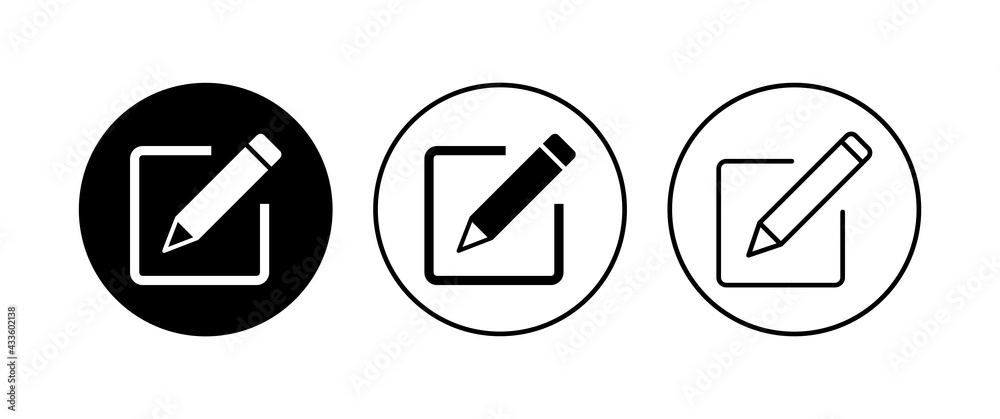 Edit icon set. edit document icon. edit text icon. pencil. sign up Edit icon set. edit document icon. edit text icon. pencil. sign up