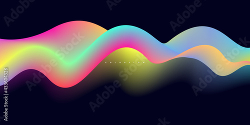 Wave vector element with abstract colorful gradient lines for website, banner and brochure, Curve flow motion illustration,
Vector lines, Modern background design.