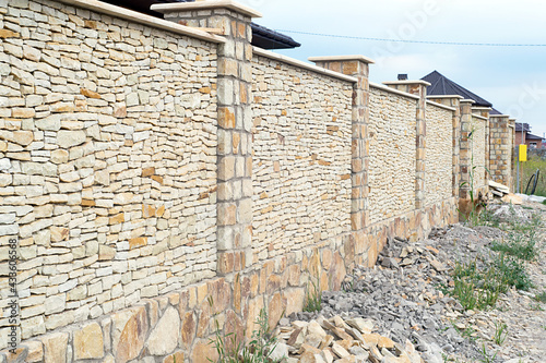 Yellow stone fense