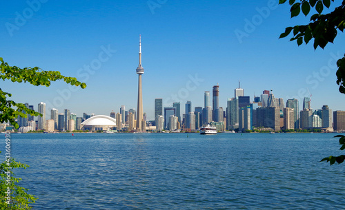 Photography Breathtaking panoramic skyline cityscape scenery of downtown Toronto, Canada on
