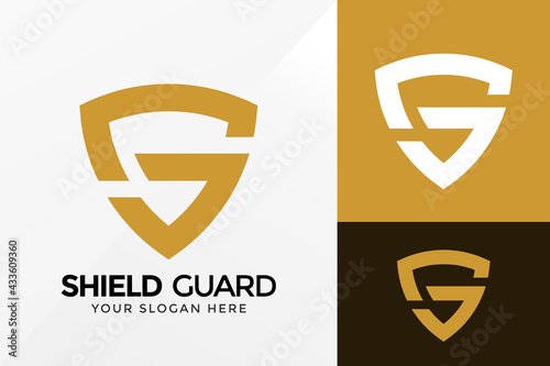 Letter SG Shield Guard Logo Design, Brand Identity logos vector, modern logo, Logo Designs Vector Illustration Template