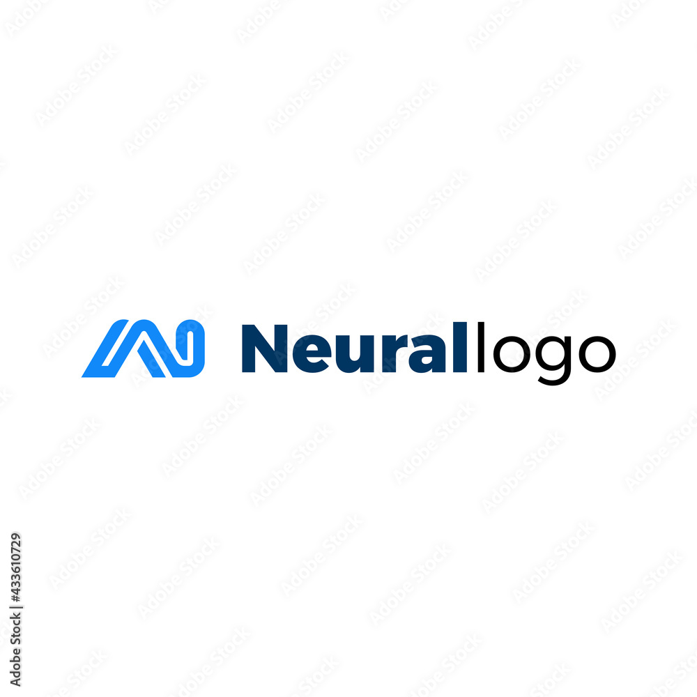 Vector Logo Artificial Intelligence Monoline