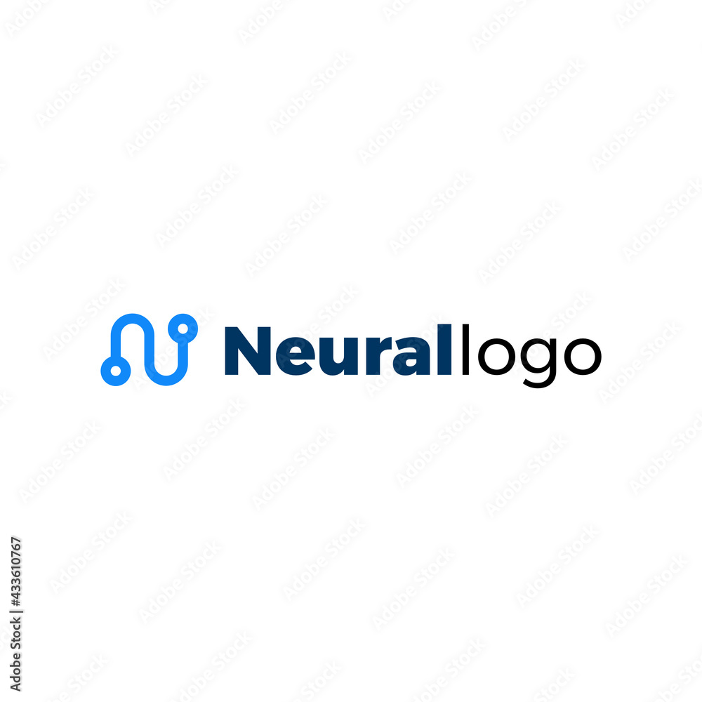 Vector Logo Artificial Intelligence Neural Connection