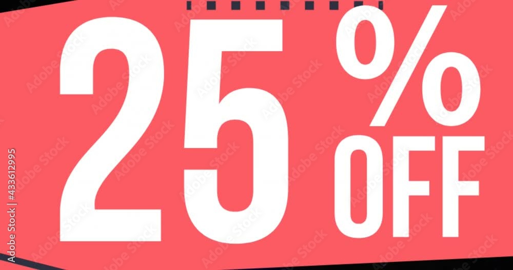 Animation of special offer 25 percent off text on electric light trails background Animation of special offer 25 percent off text on electric light trails background