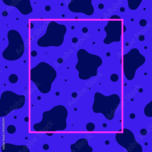 Abstract dark blue background template Purple frame Creative trendy fashion design Poster Banner Vector cow leather