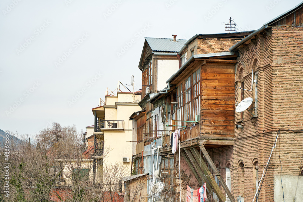 Authentic architecture of a cozy area of the old city of Tbilisi Authentic architecture of a cozy area of the old city of Tbilisi
