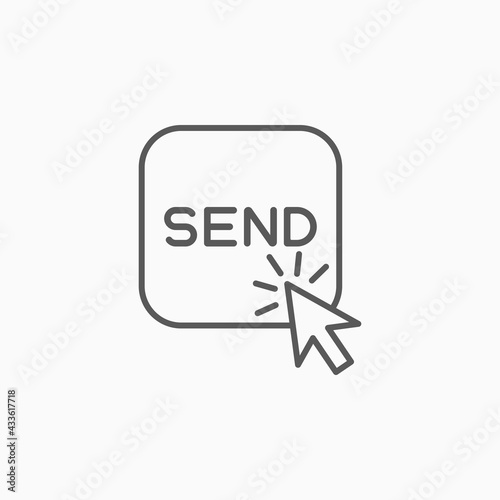 click send button icon, send vector