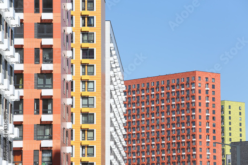 Photography New buildings facades in housing complex Salaryevo Park