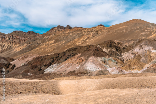Panoramic view of the hill in The Artist s Palette  Death Valley