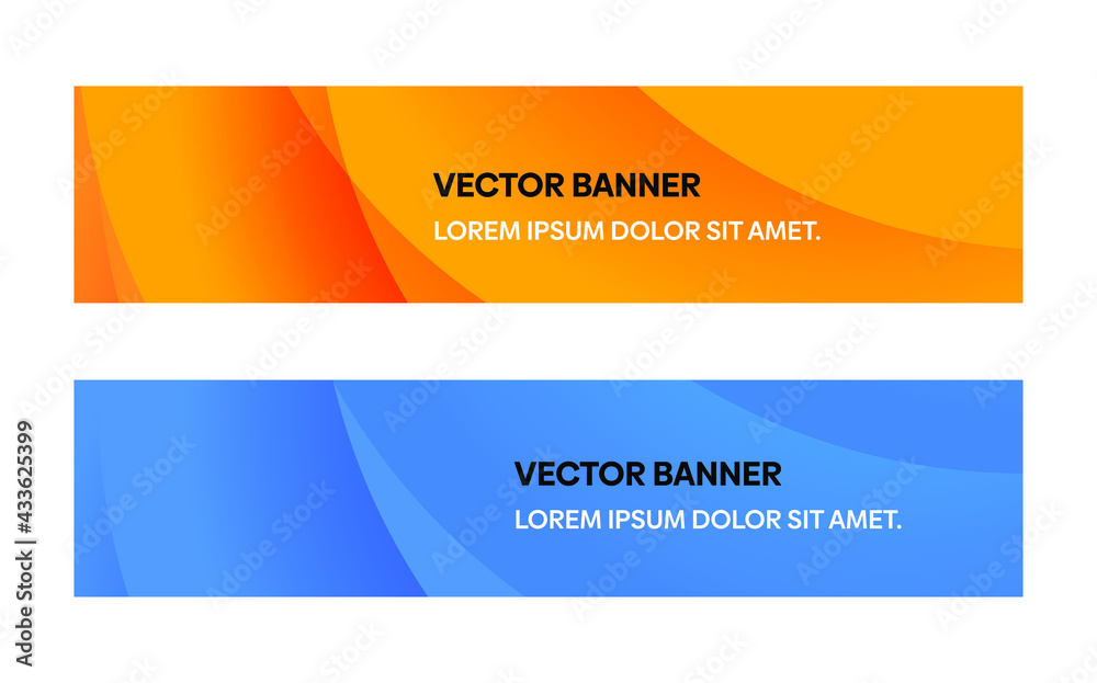 Set of modern colorful banner template. Blue and orange banner design. Set of modern colorful banner template. Blue and orange banner design.