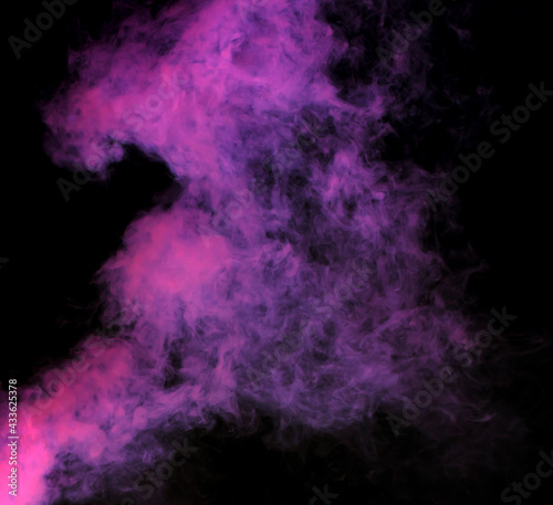 Purple smoke on a black background.