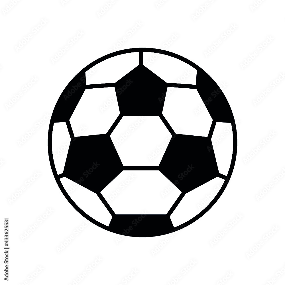 Fototapeta premium Soccer ball, simple style, icon. Vector illustration isolated on white background
