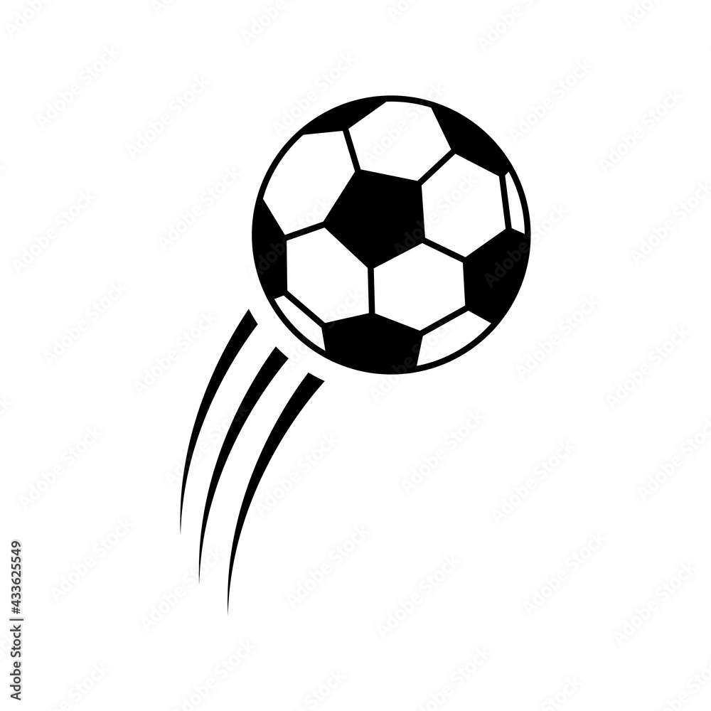 Fototapeta premium Soccer ball, simple style, icon. Vector illustration isolated on white background